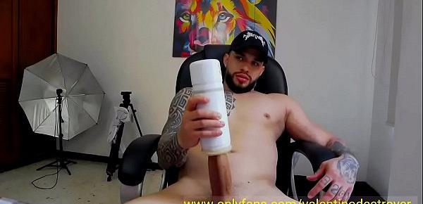  A man lets out his semen, come see me on my page @Valentinodestroyer